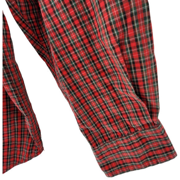 Tommy Hilfiger Plaid button collar Long Sleeve Button Up Vintage Mens Shirt Top - Picture 11 of 16